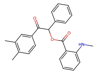 2-(3,4-Dimethylphenyl)-2-oxo-1-phenylethyl 2-(methylamino)benzoate structure