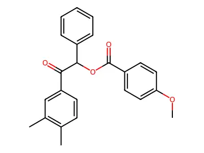 2-(3,4-Dimethylphenyl)-2-oxo-1-phenylethyl 4-methoxybenzoate structure