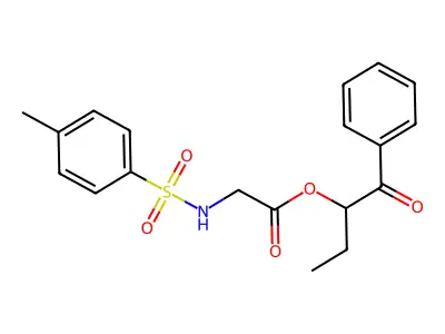 1-oxo-1-phenylbutan-2-yl N-[(4-methylphenyl)sulfonyl]glycinate structure