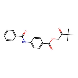 (3,3-Dimethyl-2-oxobutyl) 4-benzamidobenzoate structure