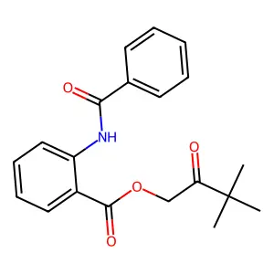 (3,3-Dimethyl-2-oxobutyl) 2-benzamidobenzoate structure