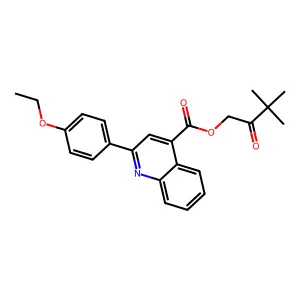 3,3-Dimethyl-2-oxobutyl 2-(4-ethoxyphenyl)-4-quinolinecarboxylate structure