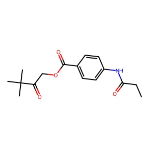 3,3-Dimethyl-2-oxobutyl 4-(propionylamino)benzoate structure