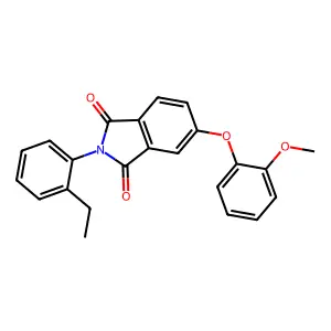2-(2-Ethylphenyl)-5-(2-methoxyphenoxy)isoindole-1,3-dione structure