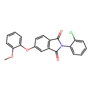 2-(2-Chlorophenyl)-5-(2-methoxyphenoxy)isoindole-1,3-dione structure