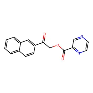 2-(Naphthalen-2-yl)-2-oxoethyl pyrazine-2-carboxylate structure