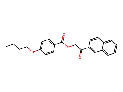 2-(2-Naphthyl)-2-oxoethyl 4-butoxybenzoate structure