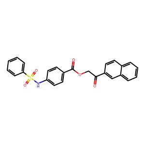 2-(2-Naphthyl)-2-oxoethyl 4-[(phenylsulfonyl)amino]benzoate structure