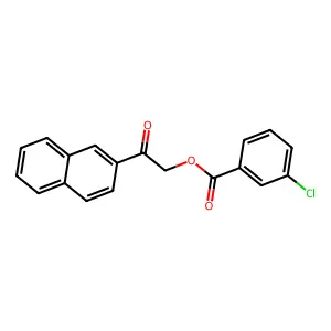 2-(2-Naphthyl)-2-oxoethyl 3-chlorobenzoate structure