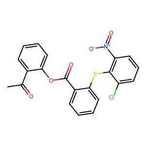 (2-Acetylphenyl) 2-(2-chloro-6-nitrophenyl)sulfanylbenzoate structure