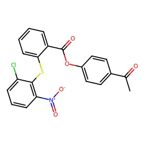 (4-Acetylphenyl) 2-(2-chloro-6-nitrophenyl)sulfanylbenzoate structure