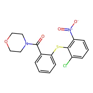 [2-(2-Chloro-6-nitrophenyl)sulfanylphenyl]-morpholin-4-ylmethanone structure