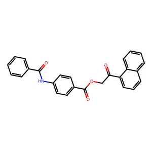 (2-Naphthalen-1-yl-2-oxoethyl) 4-benzamidobenzoate structure