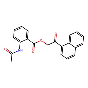 2-(1-Naphthyl)-2-oxoethyl 2-(acetylamino)benzoate structure