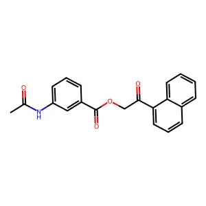 2-(1-Naphthyl)-2-oxoethyl 3-(acetylamino)benzoate structure