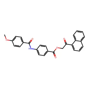 2-(1-Naphthyl)-2-oxoethyl 4-[(4-methoxybenzoyl)amino]benzoate structure