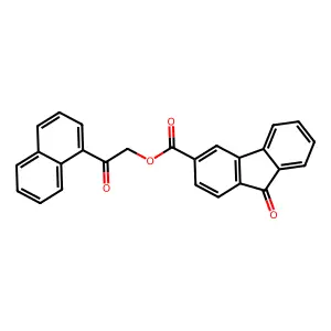 2-(1-naphthyl)-2-oxoethyl 9-oxo-9H-fluorene-3-carboxylate structure