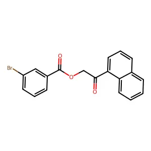 2-(1-Naphthyl)-2-oxoethyl 3-bromobenzoate structure