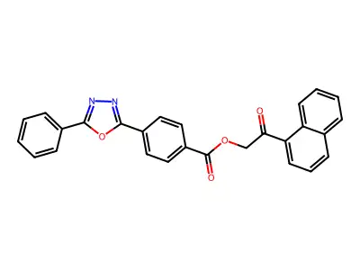 2-(1-Naphthyl)-2-oxoethyl 4-(5-phenyl-1,3,4-oxadiazol-2-yl)benzoate structure