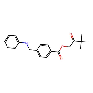3,3-Dimethyl-2-oxobutyl 4-(anilinomethyl)benzoate structure