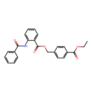 (4-Ethoxycarbonylphenyl)methyl 2-benzamidobenzoate structure