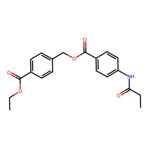 4-(Ethoxycarbonyl)benzyl 4-(propionylamino)benzoate structure