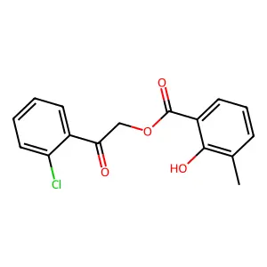 2-(2-Chlorophenyl)-2-oxoethyl 2-hydroxy-3-methylbenzoate structure