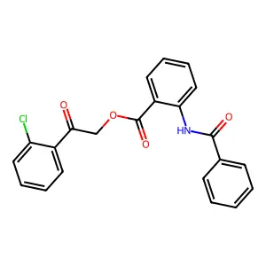 2-(2-Chlorophenyl)-2-oxoethyl 2-(benzoylamino)benzoate structure