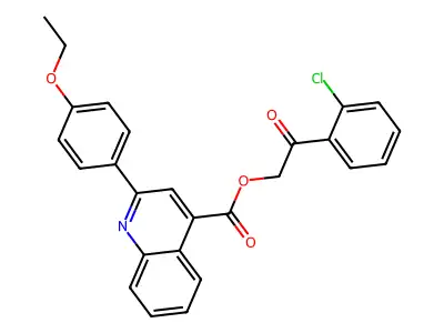 2-(2-Chlorophenyl)-2-oxoethyl 2-(4-ethoxyphenyl)-4-quinolinecarboxylate structure