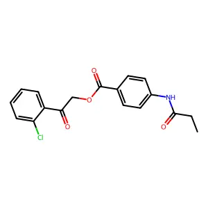 2-(2-Chlorophenyl)-2-oxoethyl 4-(propionylamino)benzoate structure