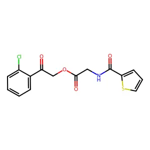 2-(2-Chlorophenyl)-2-oxoethyl 2-(2-thienylcarbonylamino)acetate structure