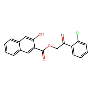 2-(2-Chlorophenyl)-2-oxoethyl 3-hydroxy-2-naphthoate structure