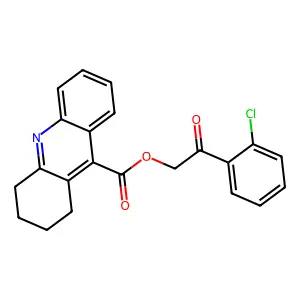 2-(2-Chlorophenyl)-2-oxoethyl 1,2,3,4-tetrahydro-9-acridinecarboxylate structure