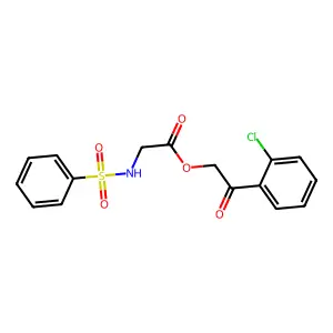 2-(2-Chlorophenyl)-2-oxoethyl 2-(phenylsulfonamido)acetate structure