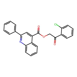 2-(2-Chlorophenyl)-2-oxoethyl 2-phenyl-4-quinolinecarboxylate structure