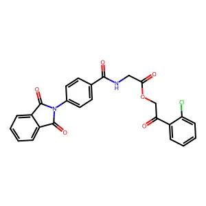 2-(2-Chlorophenyl)-2-oxoethyl 2-(4-(1,3-dioxoisoindolin-2-yl)benzamido)acetate structure