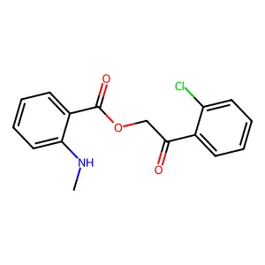 2-(2-Chlorophenyl)-2-oxoethyl 2-(methylamino)benzoate structure