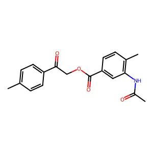 2-(4-Methylphenyl)-2-oxoethyl 3-(acetylamino)-4-methylbenzoate structure