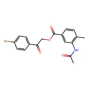 2-(4-Bromophenyl)-2-oxoethyl 3-(acetylamino)-4-methylbenzoate structure