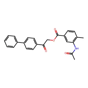 [2-Oxo-2-(4-phenylphenyl)ethyl] 3-acetamido-4-methylbenzoate structure
