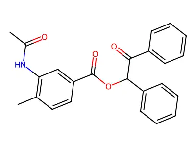 2-Oxo-1,2-diphenylethyl 3-(acetylamino)-4-methylbenzoate structure