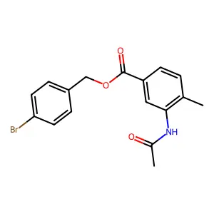 4-Bromobenzyl 3-(acetylamino)-4-methylbenzoate structure