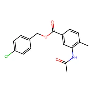 4-Chlorobenzyl 3-(acetylamino)-4-methylbenzoate structure