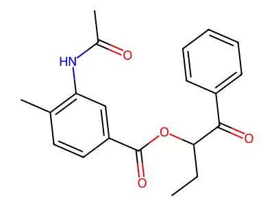 1-Benzoylpropyl 3-(acetylamino)-4-methylbenzoate structure