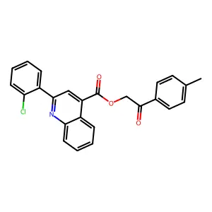 [2-(4-Methylphenyl)-2-oxoethyl] 2-(2-chlorophenyl)quinoline-4-carboxylate structure