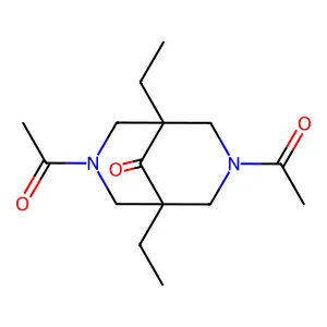 3,7-Diacetyl-1,5-diethyl-3,7-diazabicyclo[3.3.1]nonan-9-one structure
