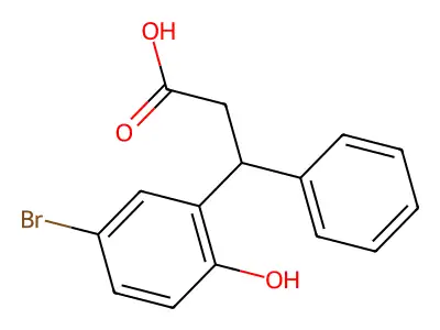 3-(5-Bromo-2-hydroxyphenyl)-3-phenylpropanoic acid structure