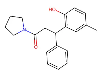 3-(2-Hydroxy-5-methylphenyl)-3-phenyl-1-pyrrolidin-1-ylpropan-1-one structure