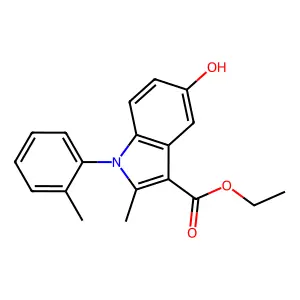 Ethyl 5-hydroxy-2-methyl-1-(2-methylphenyl)-1H-indole-3-carboxylate structure