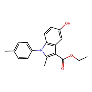 ethyl 5-hydroxy-2-methyl-1-(4-methylphenyl)-1H-indole-3-carboxylate structure